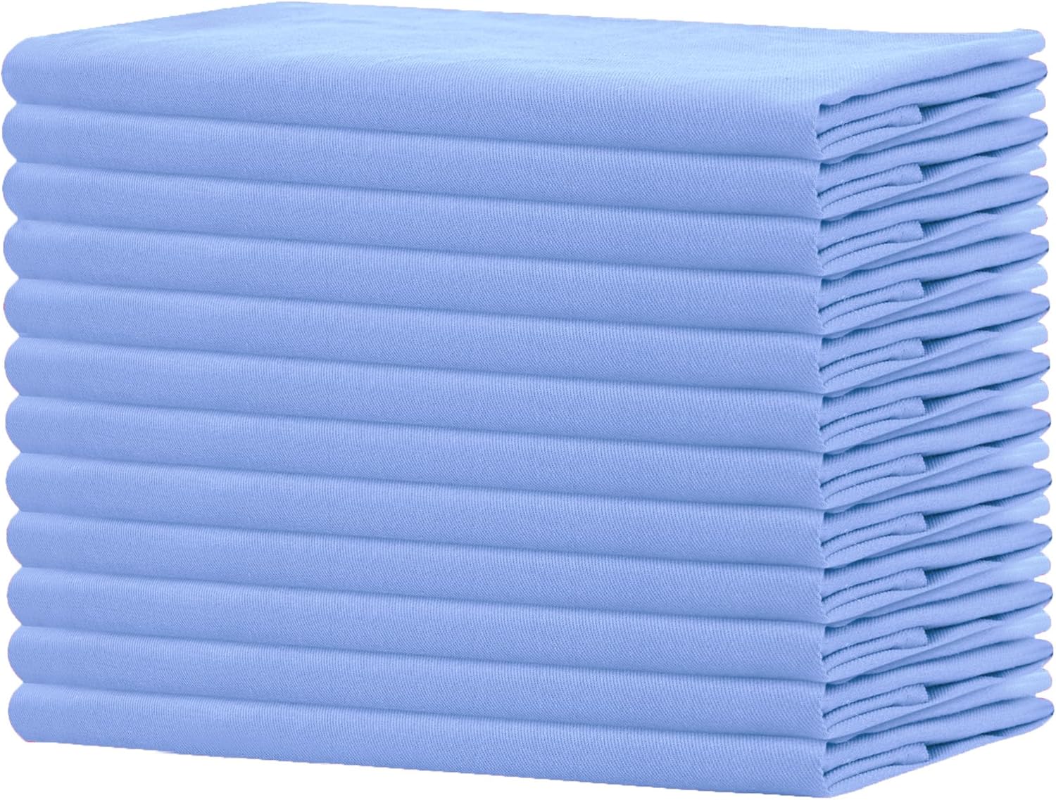 Sweet Needle - Lot de 12 serviettes 45x45 cm coton épais, coins arrondis