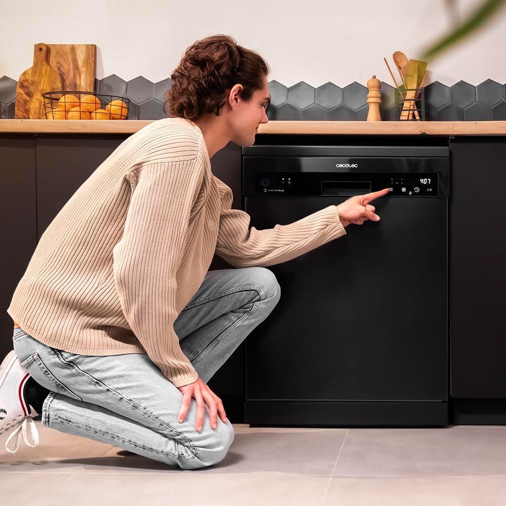 Cecotec - Bolero Aguazero 6500 Dark - 60 cm - 15 couverts, 6 programmes, moteur Inverter Plus