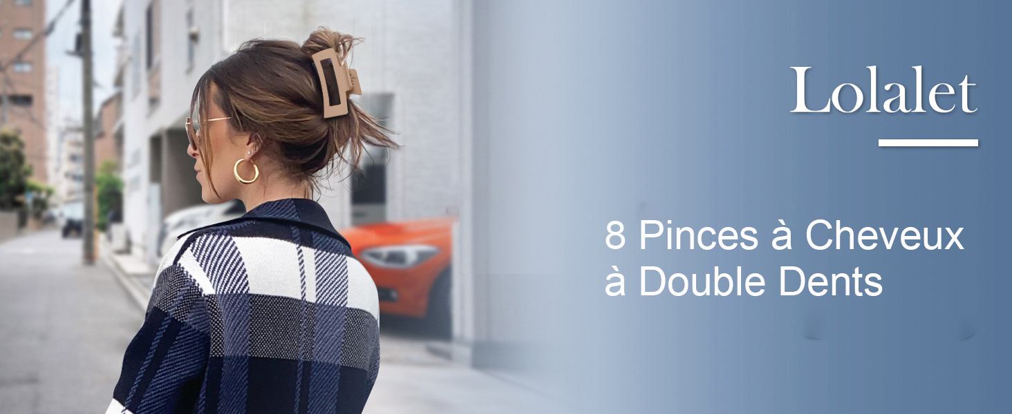 de la marque Lolalet, emballage du produit contenant un texte indiquant un ensemble de 8 accessoires pour cheveux