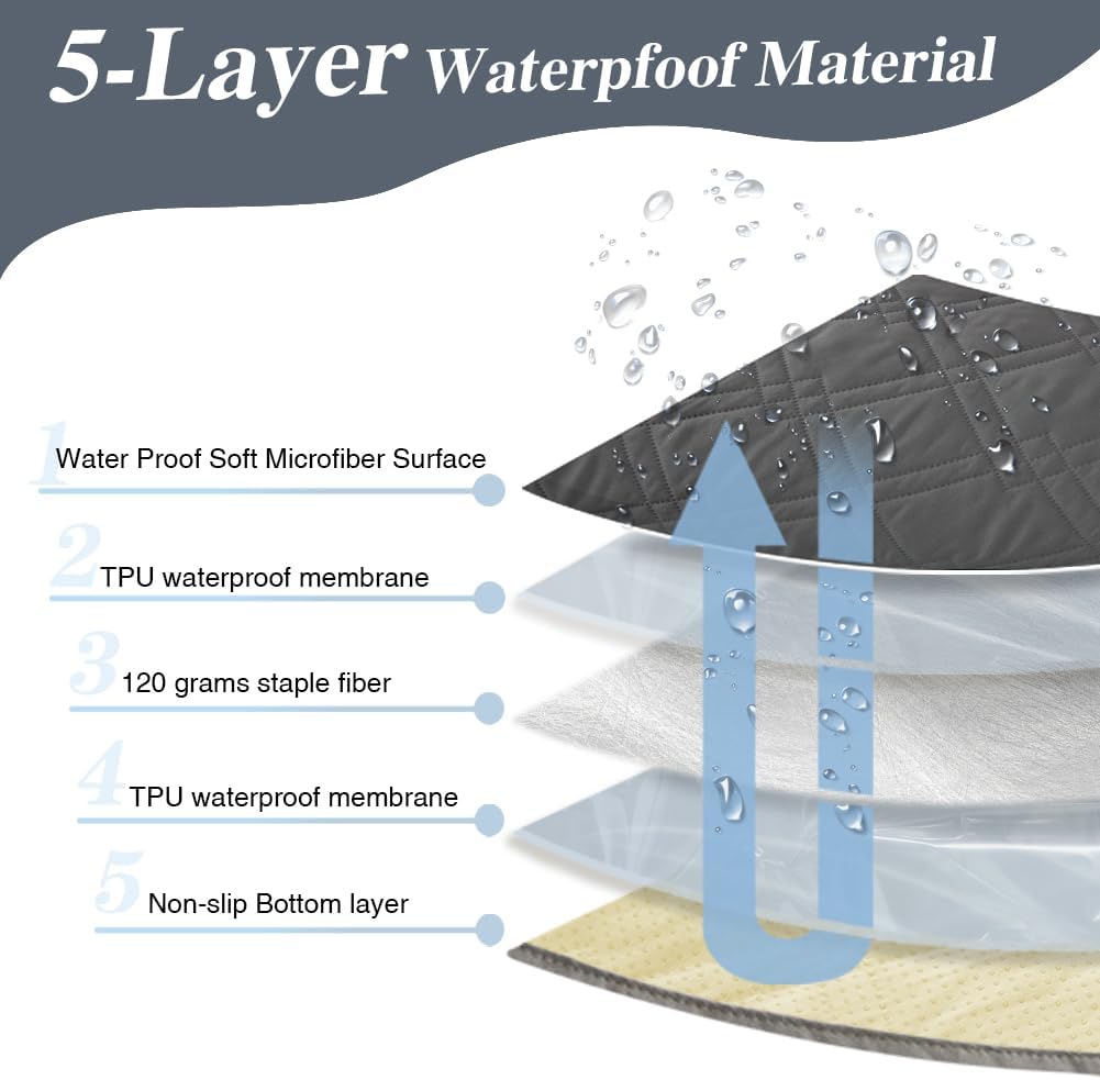 DUJUIKE - housse canapé imperméable, 208-260cm, enfants animaux