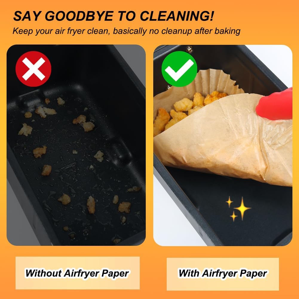 BYKITCHEN - Papier cuisson air fryer double stack XL, 9,5L, lot 120pcs, compatibles AF300EU/AF400EU/SL400EU