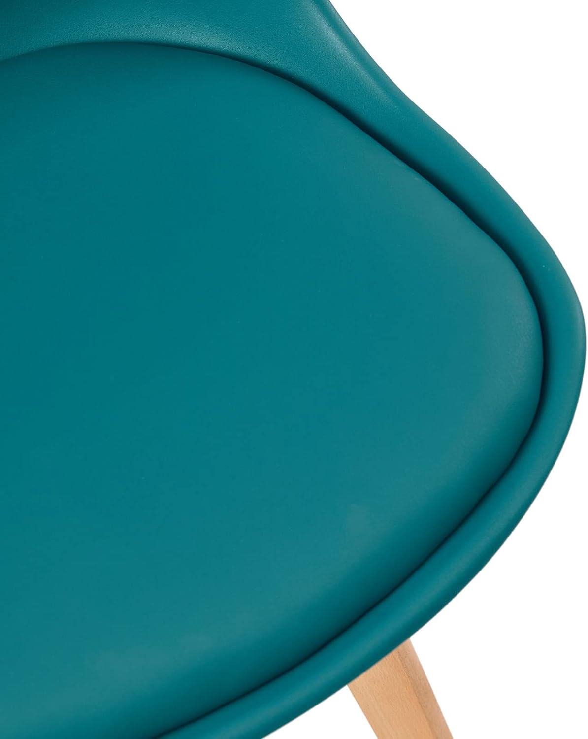 EGGREE - Lot de 4 chaises scandinaves, bois hêtre, assise rembourrée, coloris Morandi, design rétro