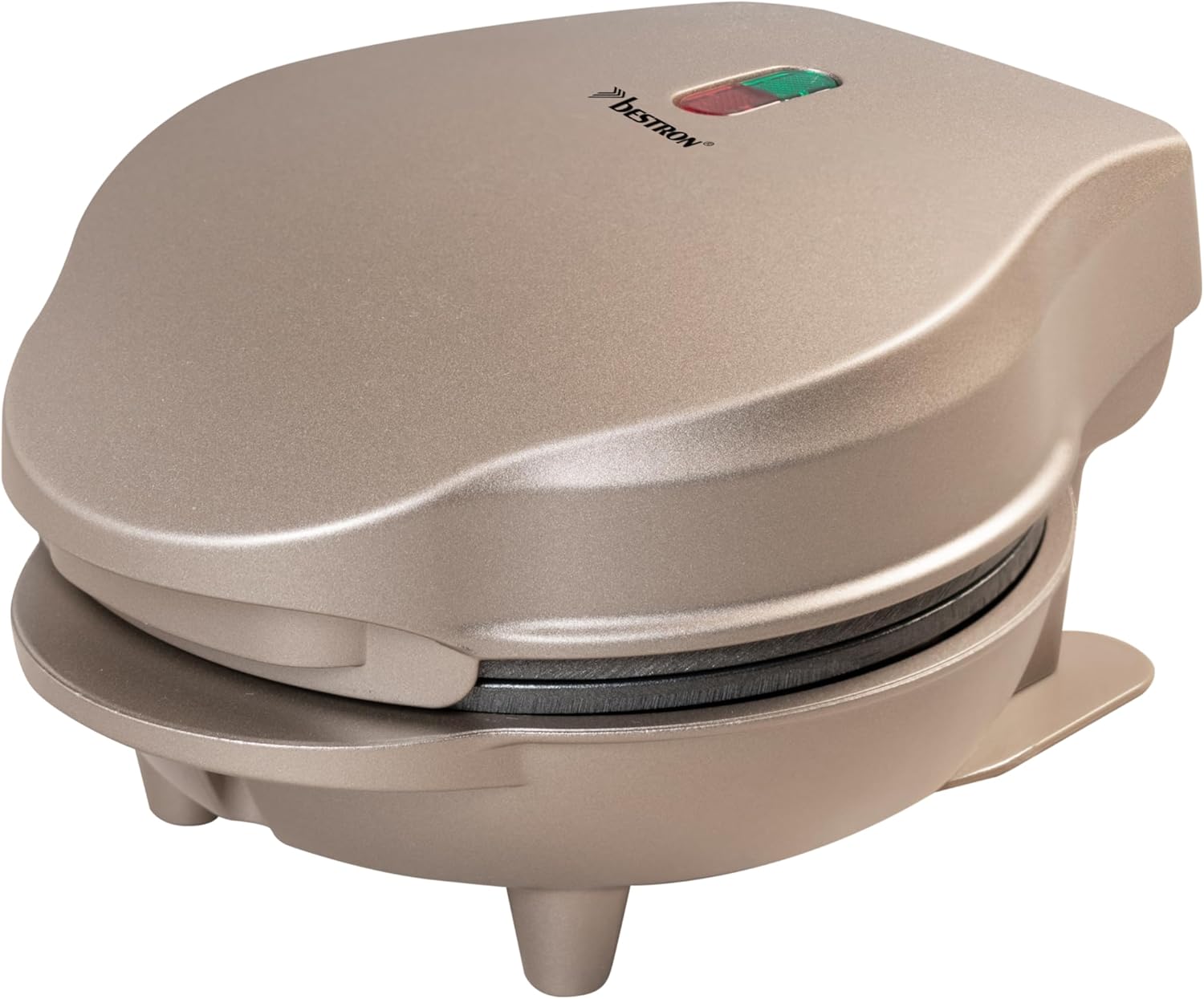 Bestron - Mini gaufrier rétro beige - compact - revêtement antiadhésif