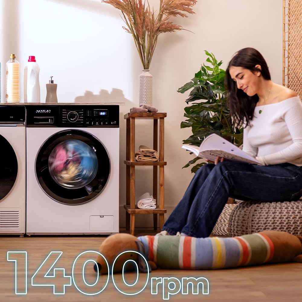 Cecotec - Bolero DressCode 7150 - 7 kg - 1400 tr/min, classe A, vapeur, Inverter Plus, sécurité enfant