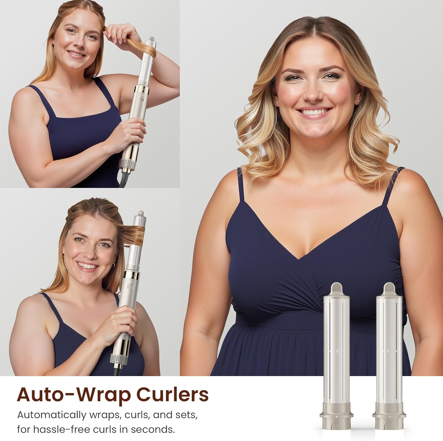 MESCOMB - Air Styler 5 en 1 - brosse chauffante, sèche-cheveux, style polyvalent, protection thermique