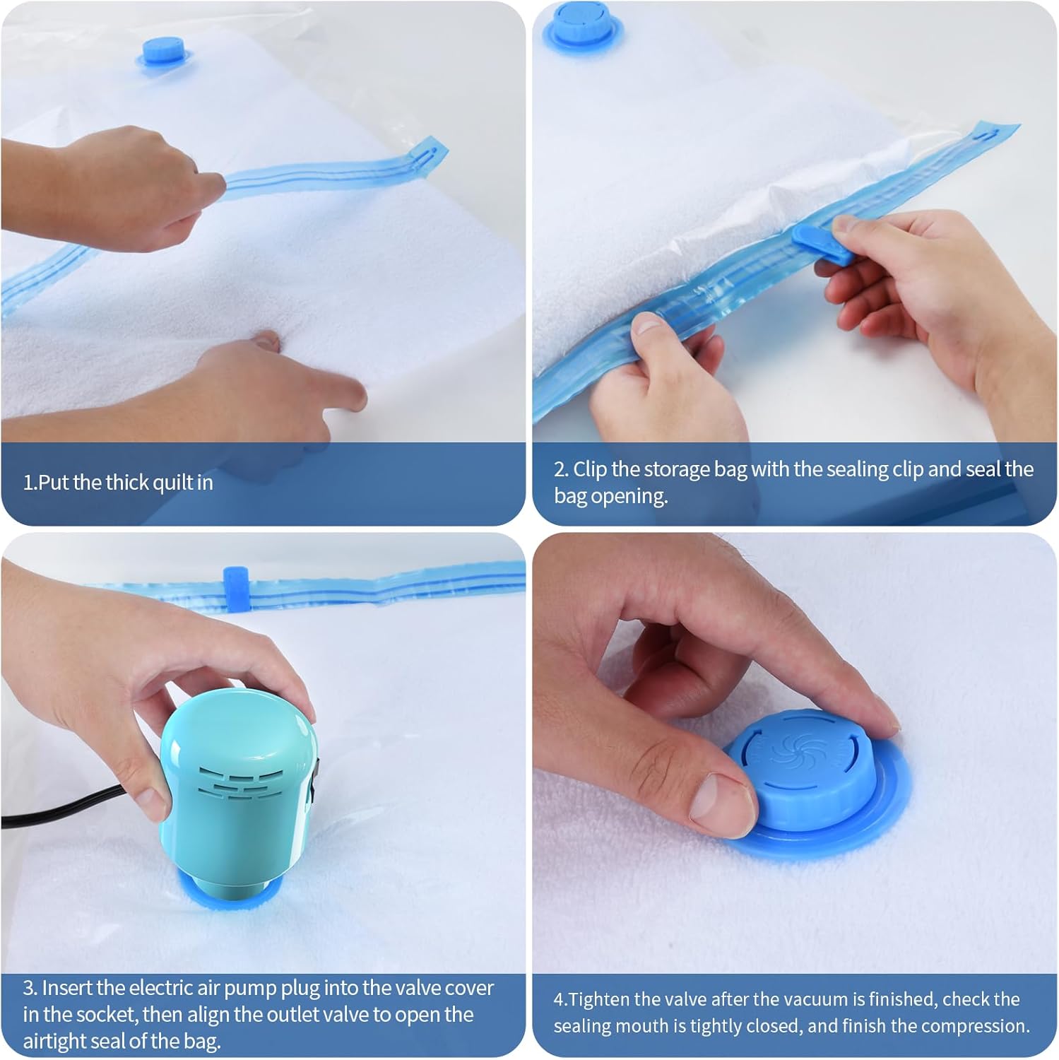 Pompe à air électrique - 55W, 220V - portable - compression vêtements