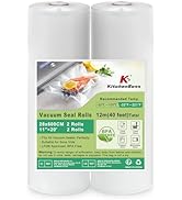 KitchenBoss Sacs Sous Vide Alimentaire：2 Rouleaux 28x600cm, Rouleau Sous Vide Alimentaire Convien...