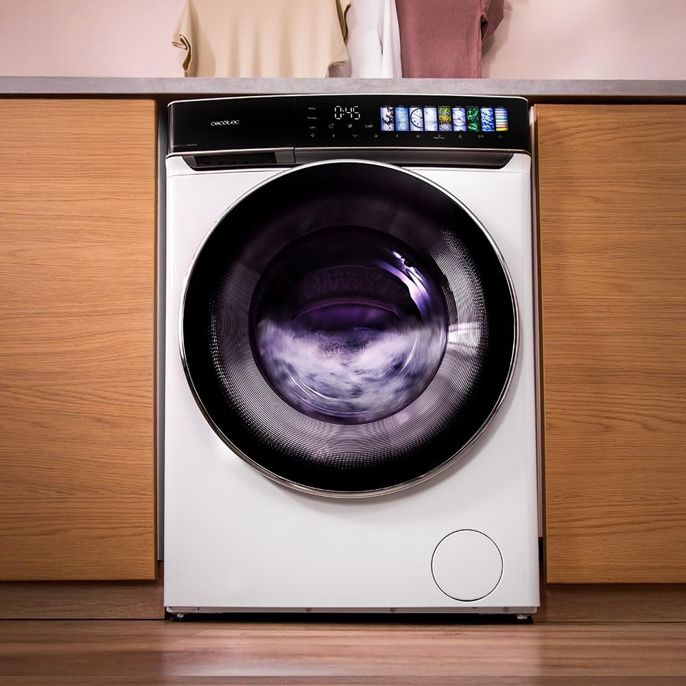 Cecotec - lave-linge frontale - capacité 8 kg - 15 programmes - 60x60x85 cm