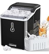 VINATO Machine a Glacons, Machine à Glacons Petite, 9 Glaçons en Seulement 6 Minutes, Fonctionnem...