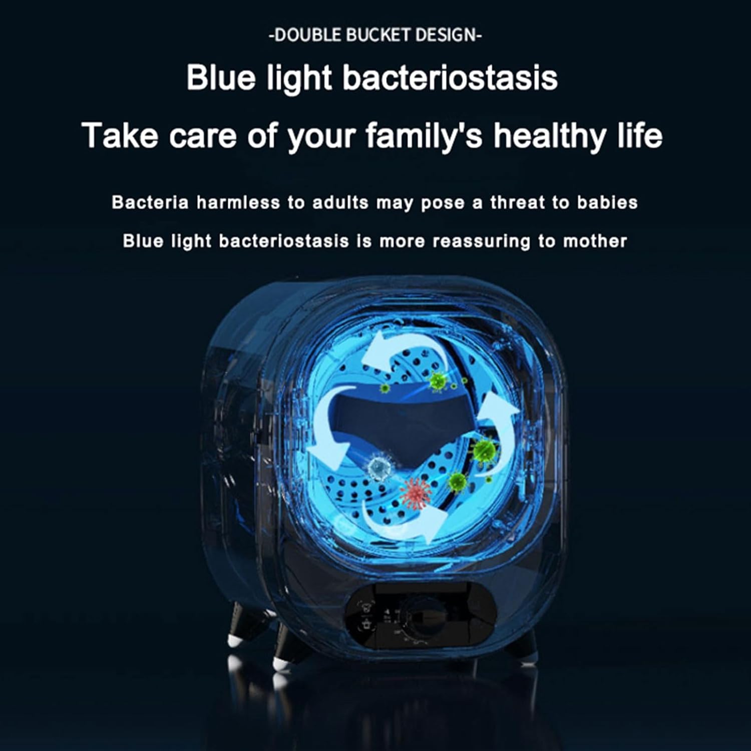 Sèche-linge portable 3kg - mini condensateur, 5 modes, compact