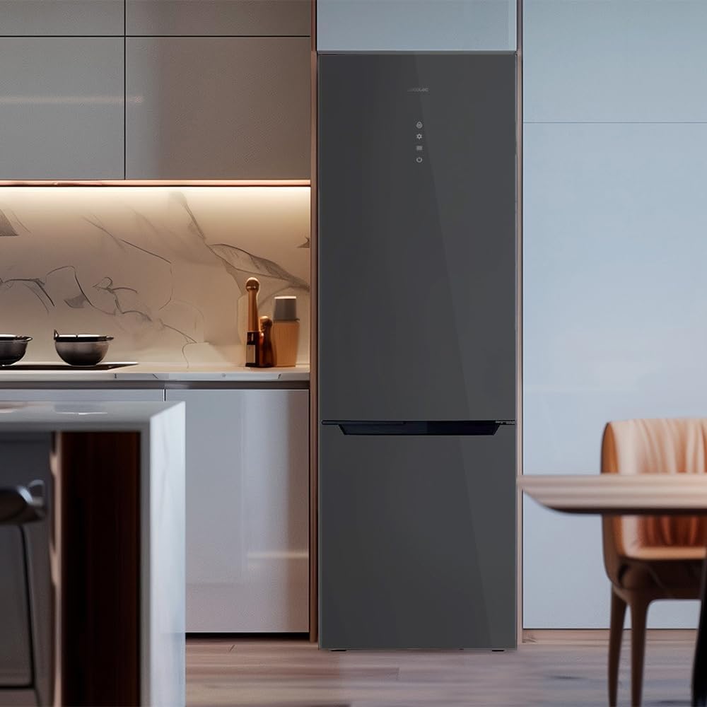 Cecotec - Bolero CoolMarket Combi - 356L, No-Frost, Multi Airflow, mode Vacances, classe E, tiroir humidité - 356 Black 