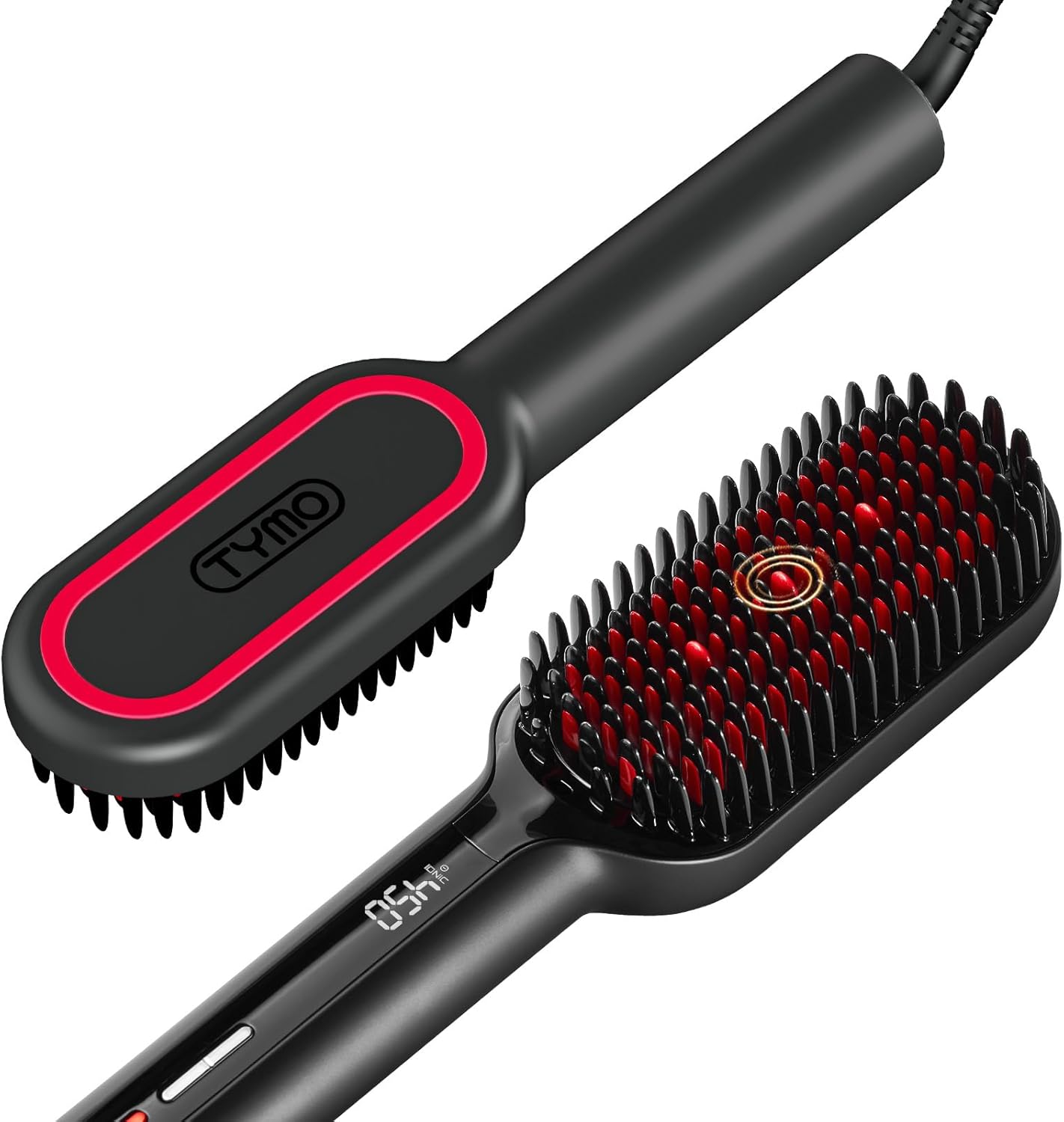 TYMO - Ionic Plus - Brosse lissante, 16 températures, LCD, anti-brûlure