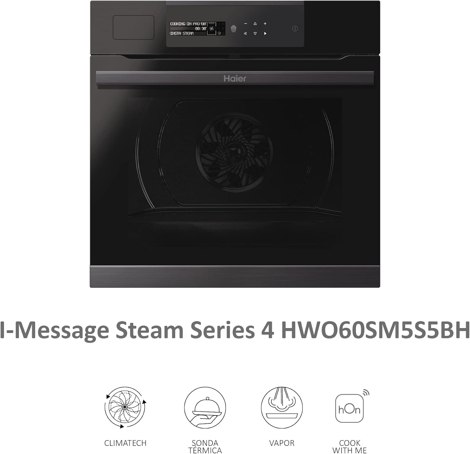 Haier - HWO60SM5S5BH Stream Series 4, 70L, pyrolyse, Wi-Fi, A+