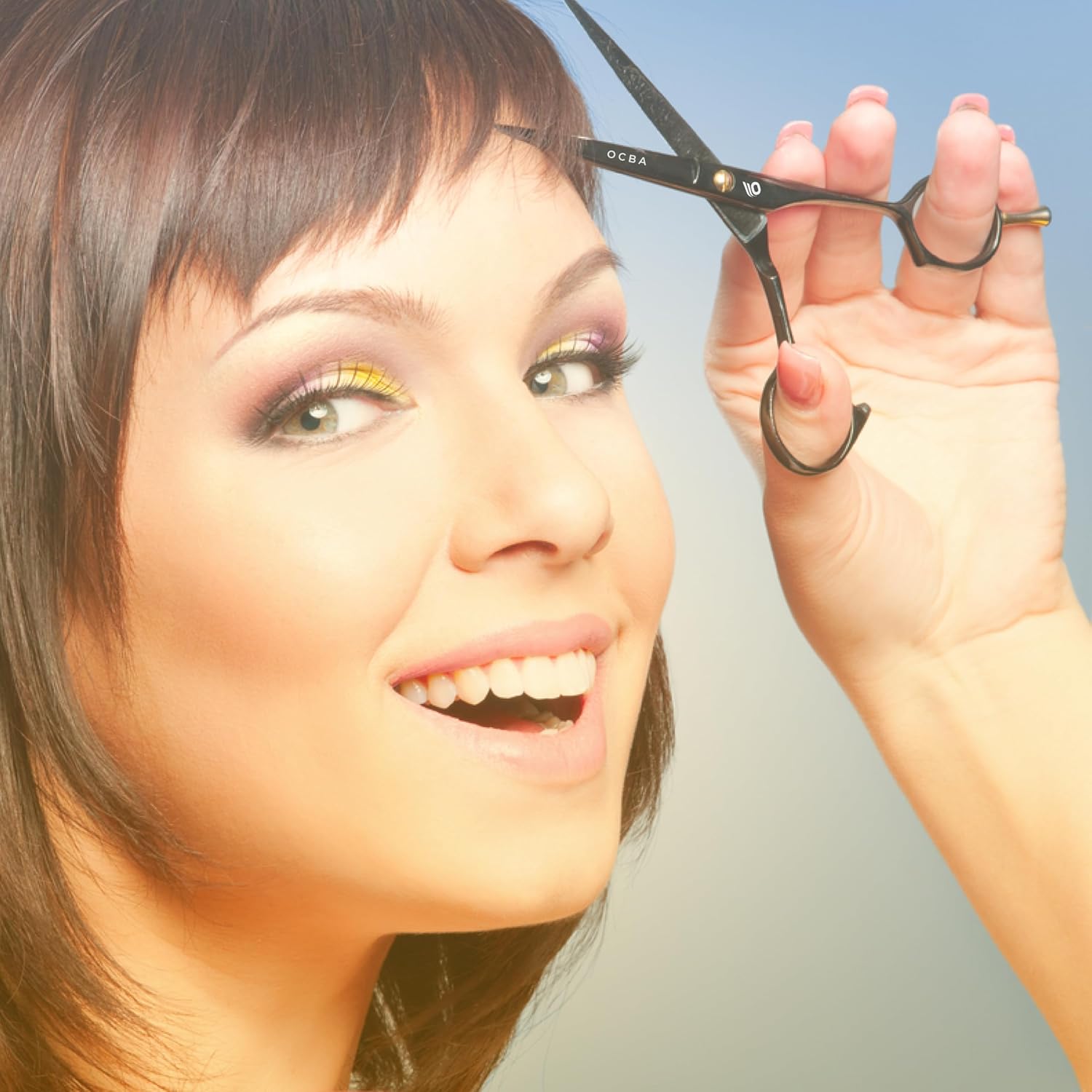 Ciseaux de coiffure - acier inoxydable - 6 pouces - style japonais noir