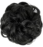 JJstar Chignon Postiche Cheveux Grande Postiches Bouclés Ondulés Chouchou Cheveux Naturel Faux Ch...
