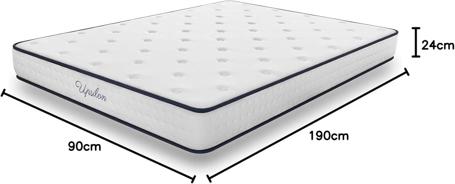 COSMOS - Upsilon - 90x190 cm - Mémoire de forme, latex, HR, 7 zones