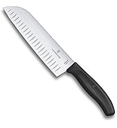 Victorinox Swiss Classic Couteau de Cuisine/Santoku, Lame Alvéolée, Acier Inoxydable