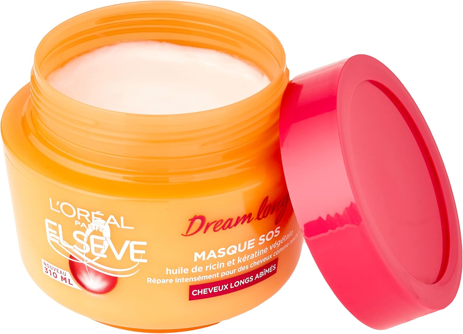 L'Oréal Paris - Elseve Dream Long - 310ml - Huile de ricin, kératine végétale, masque réparateur