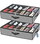 Veronly Lot de 2 boîtes de rangement pour chaussures avec fenêtre