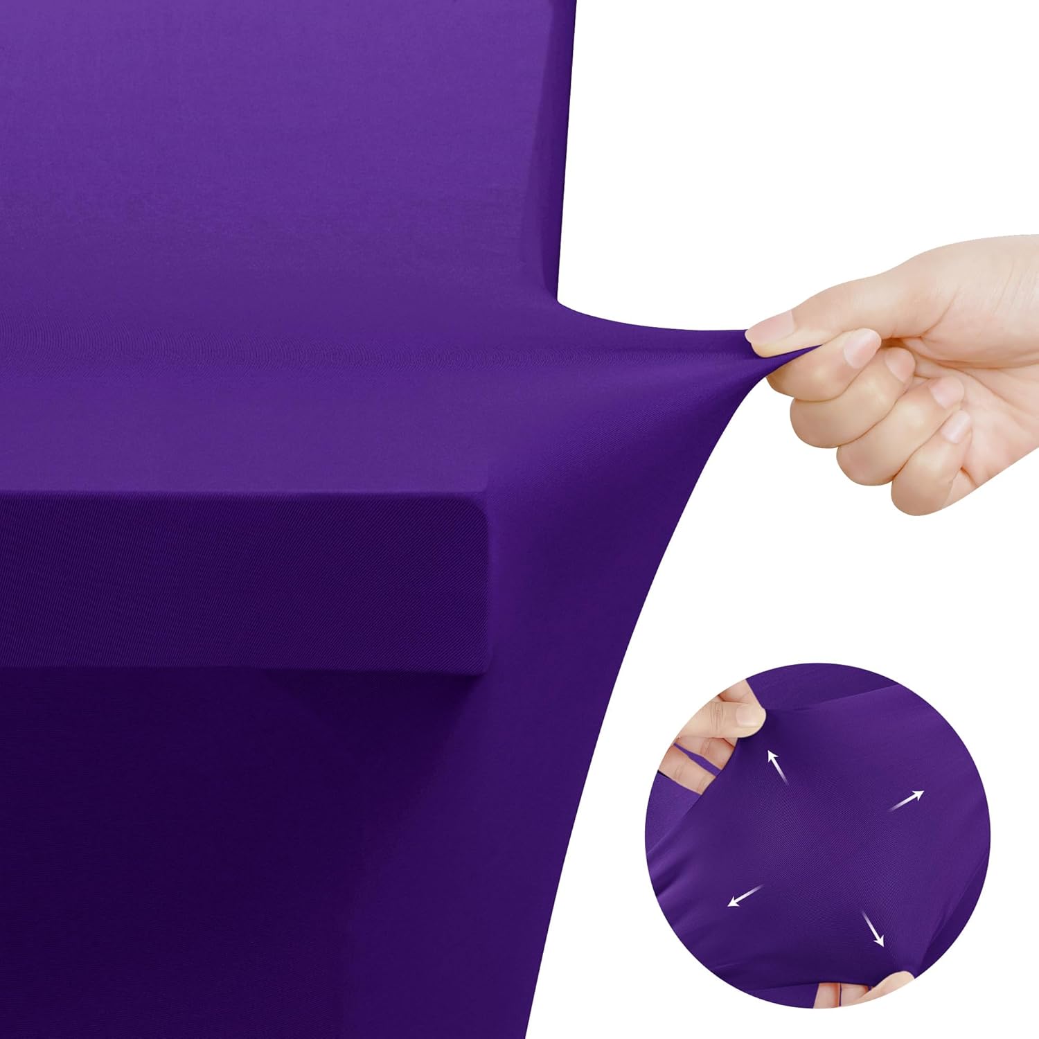 Utopia Kitchen - nappe extensible - 244 cm - polyester, spandex, lavable, infroissable, lot de 2