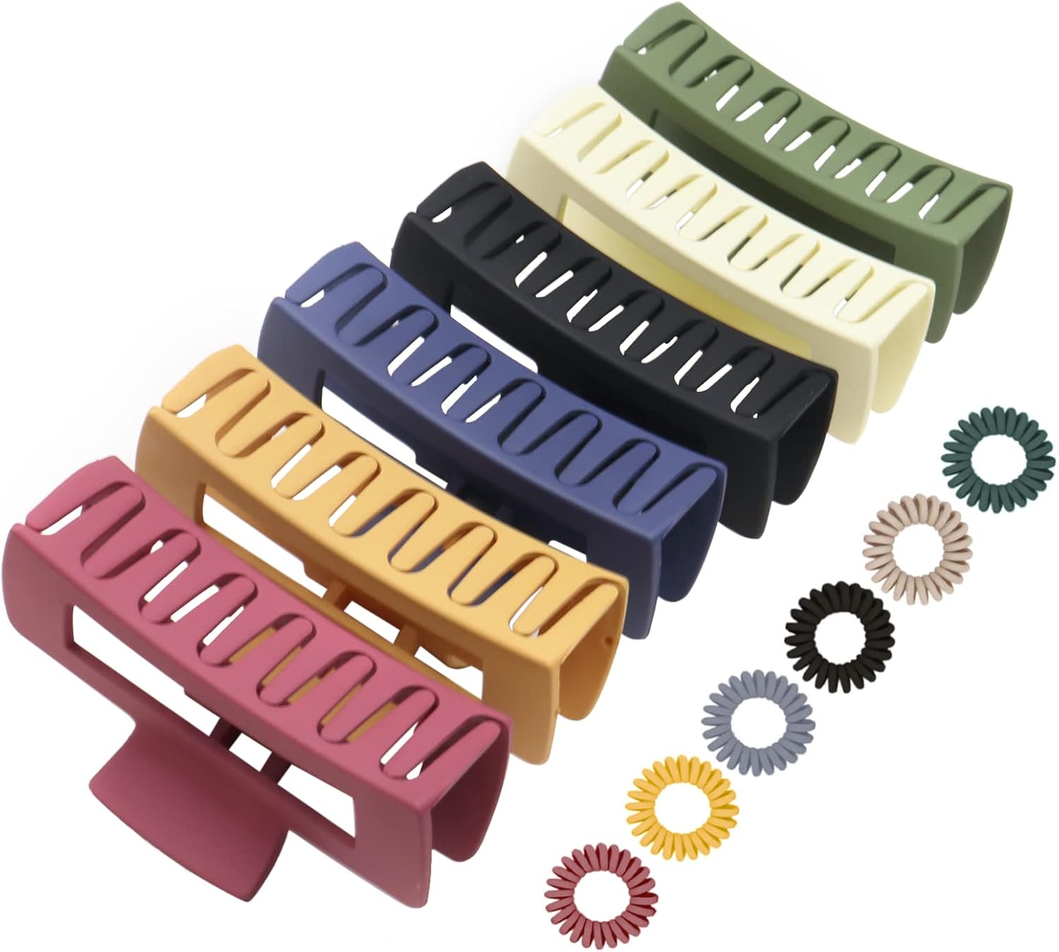 Kavya - lot 6 pinces cheveux - 10,5cm - antidérapantes, épaisses, adulte Hair Claw Clip-C