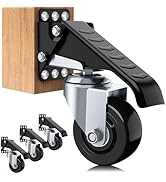 SOLEJAZZ Roulettes d'établi 420 kg très résistantes et rétractables 7,6 cm pour établi, montage latéral.
