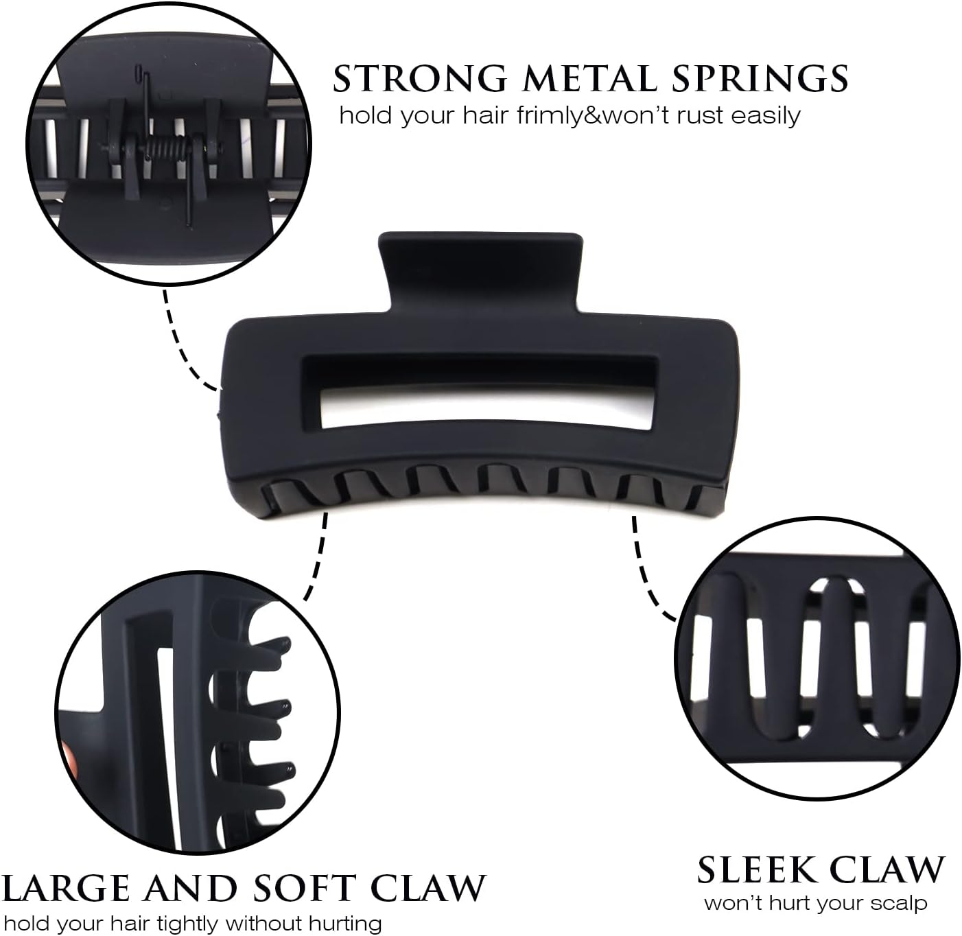 Kavya - Hair Claw Clip-B - 10,5 cm - pince crabe antidérapante épaisse