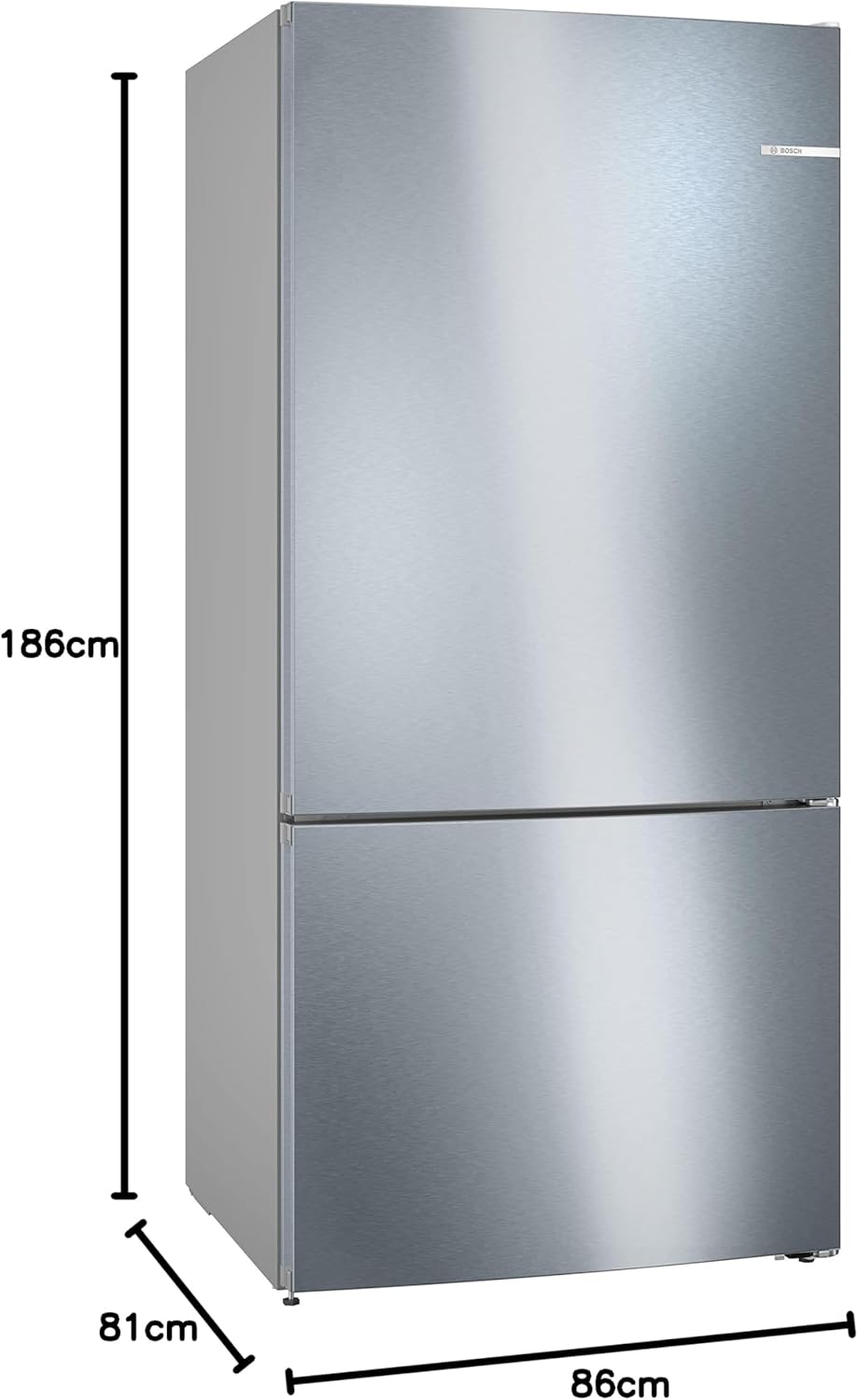 Bosch - Série 6 - 186x86 cm - inox, anti-trace, combiné - KGN86AIDR