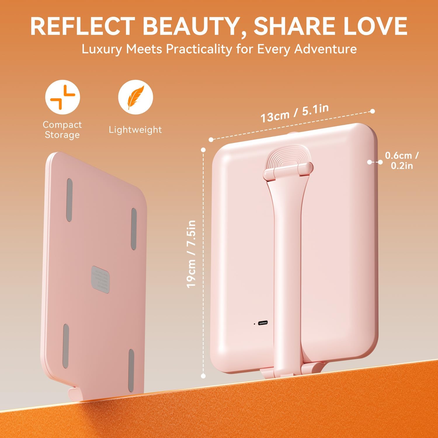 Auxmir - miroir maquillage série LED - 48 LED - USB rechargeable, écran tactile