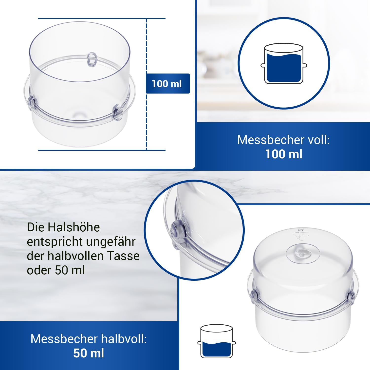 Vioks - gobelet doseur Thermomix - 100ml - plastique, TM5 TM21 TM31 TM3300