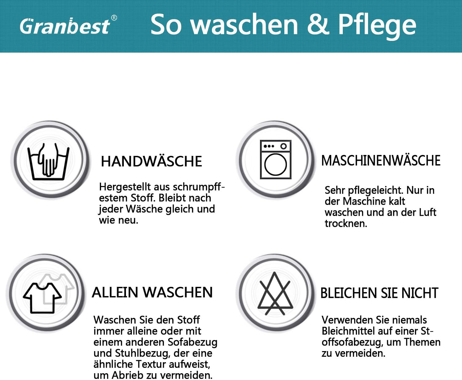 Granbest - housse futon élastique 120-160cm - imperméable, antidérapante, gris clair