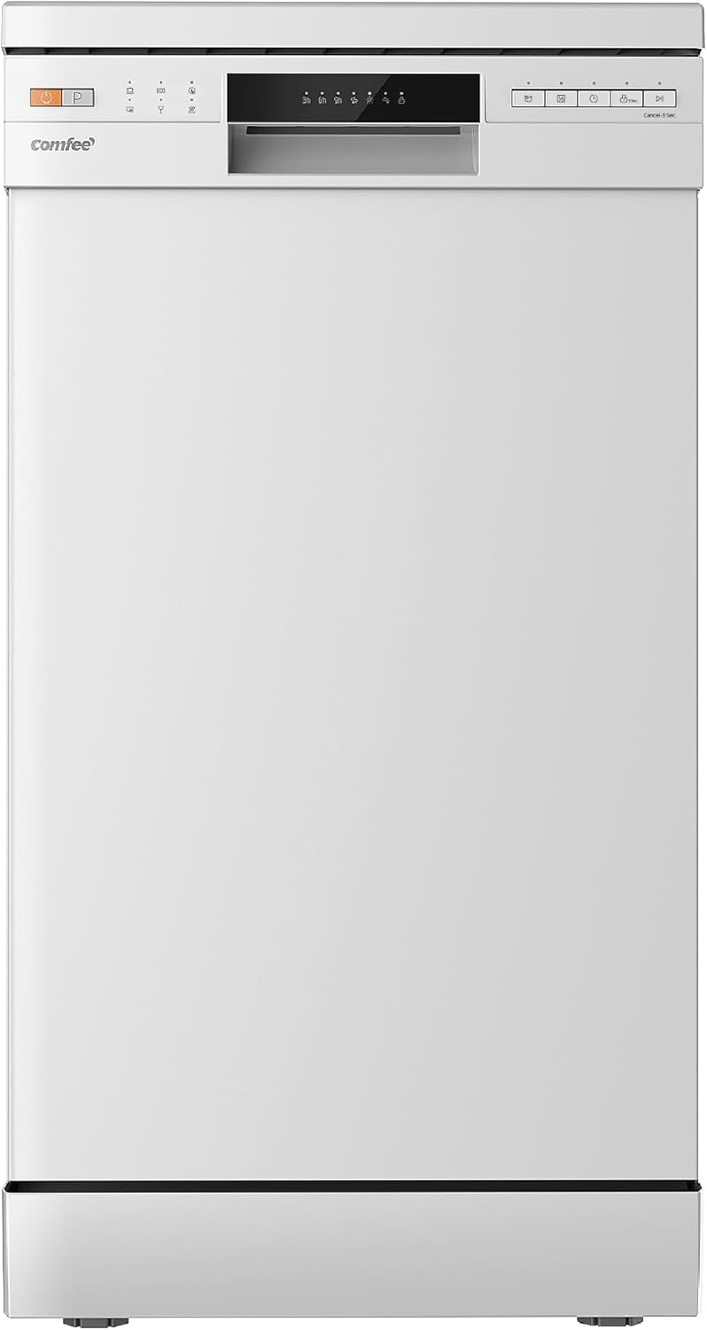 COMFEE' - lave-vaisselle indépendant 10 couverts, départ différé, paniers flexibles, demi-charge - CDWEF1034BW