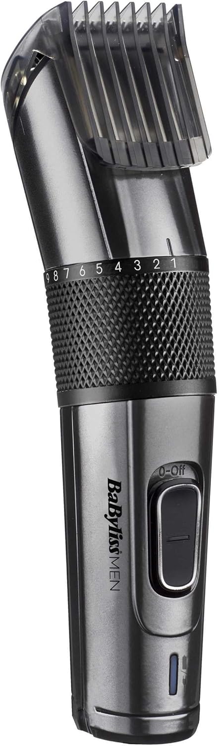 BaBylissMEN - tondeuse cheveux/barbe Carbon Titanium - coupe précise, accessoires - E978E