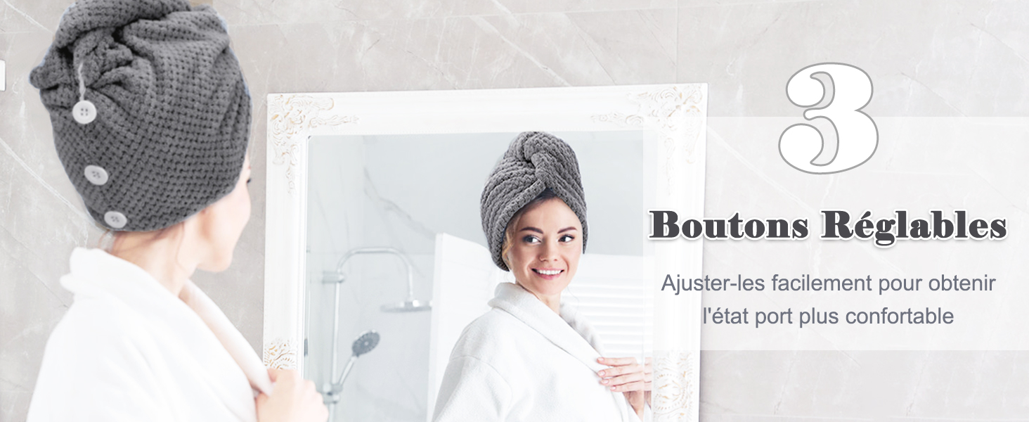 Soft Anti Frizz Head Super Absorbent Quick Drying Curly Hair Towel for Women