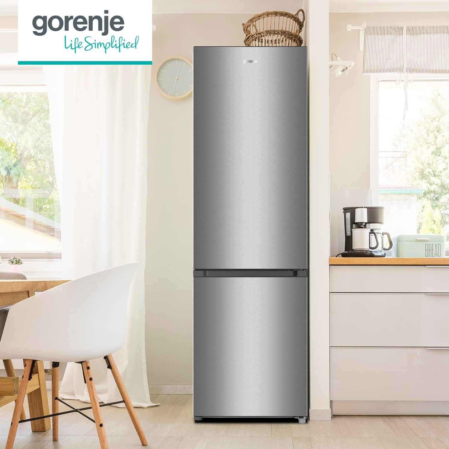 Gorenje - réfrigérateur-congélateur série RK - 269L, classe E, argent - RK4182PS4