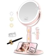 MOMOKUBA Miroir cosmétique avec éclairage, miroir de maquillage avec éclairage réglable en hauteur