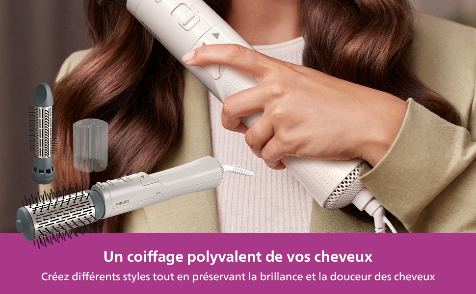 Coiffez et prenez soin de vos cheveux avec les brosses soufflantes Philips