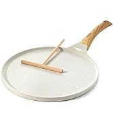 SENSARTE Poêle à Crêpes Antiadhésive 26cm, Crêpière Céramique Naturel