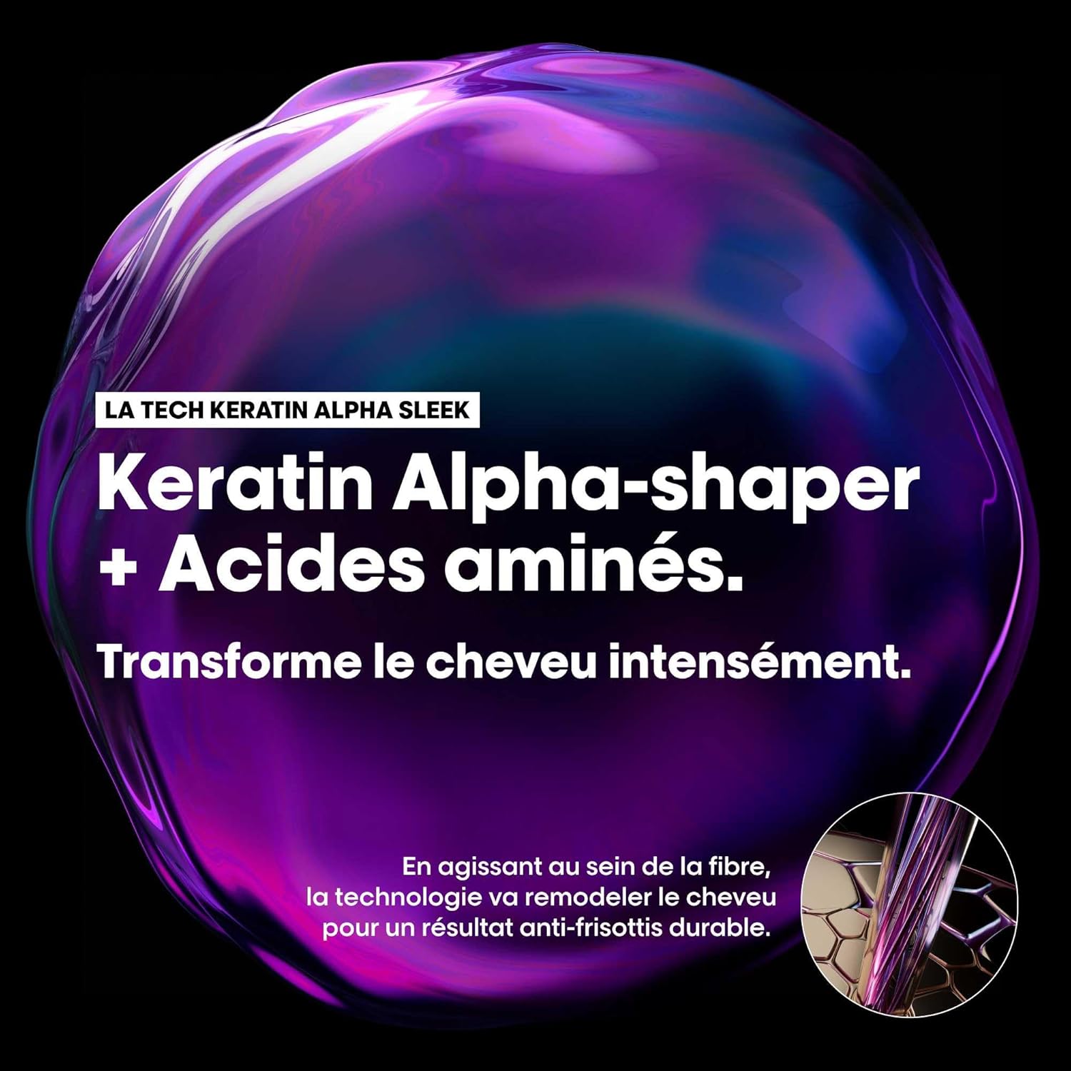 L'Oréal Professionnel - Keratin Alpha Sleek - 250ml - Anti-frisottis, nourrit et renforce cheveux