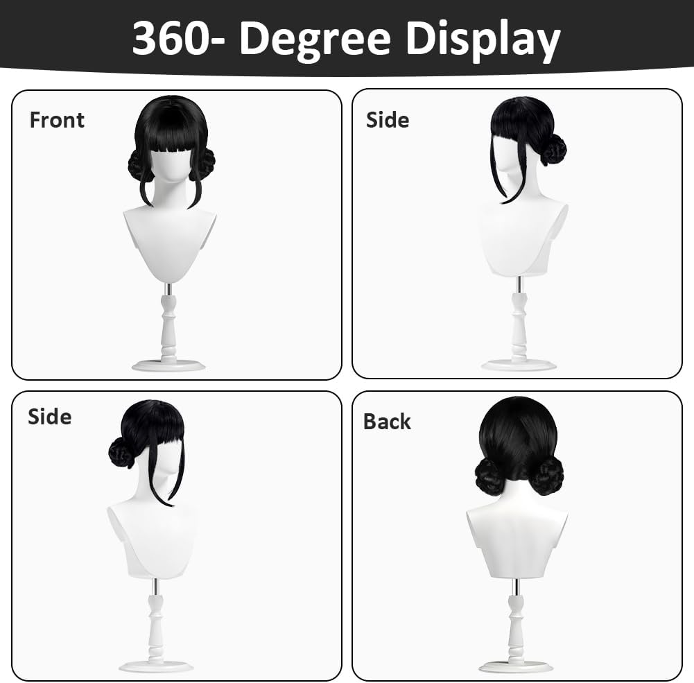 Perruque cosplay - Hunter, longue tresse violette, noir, anime, fête