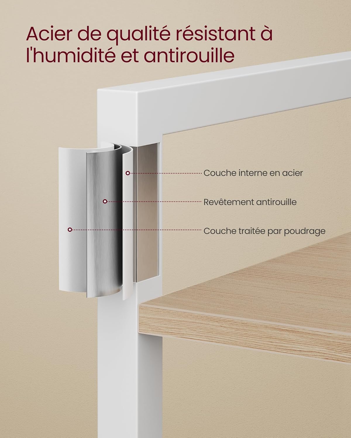 VASAGLE - LLS101N01 - étagère 6 niveaux, 30x40x187,5cm, style industriel