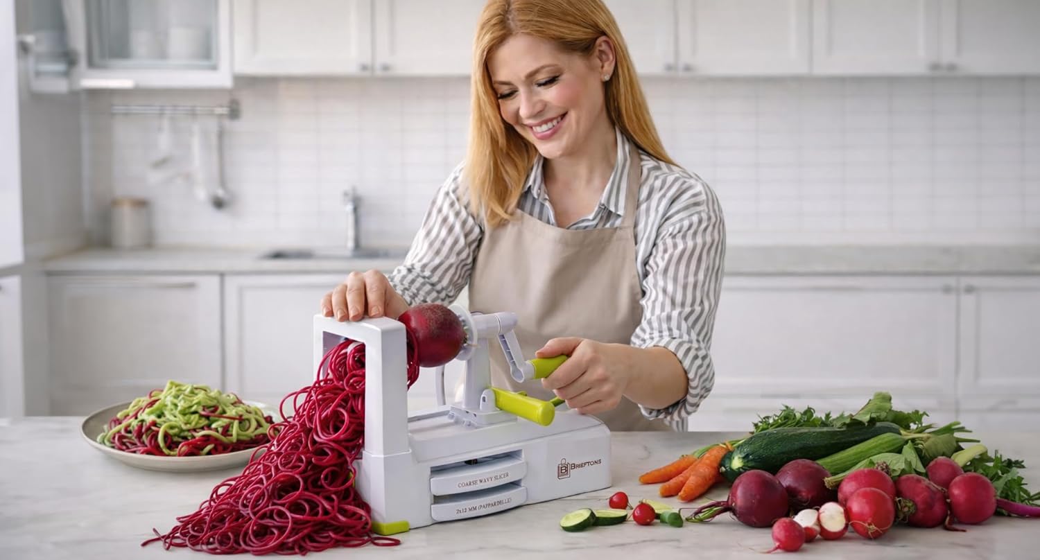 Brieftons - Spiraliseur 10 lames - robuste, idéal pâtes veggies