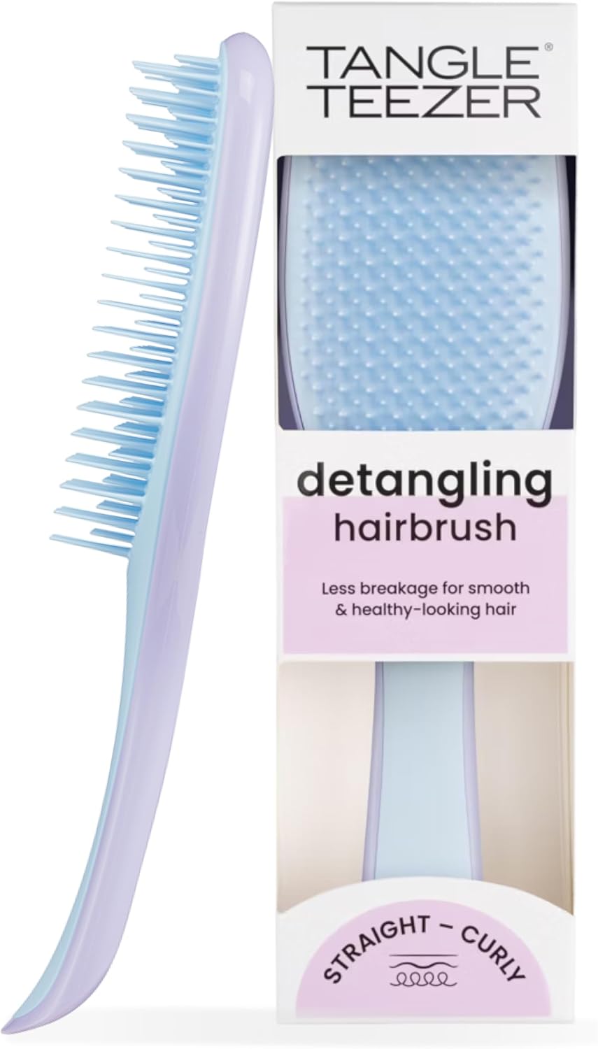 Tangle Teezer - Ultimate Detangler - Picots 2 niveaux, démêle secs/mouillés, réduit casse, tous cheveux, lilas bleu