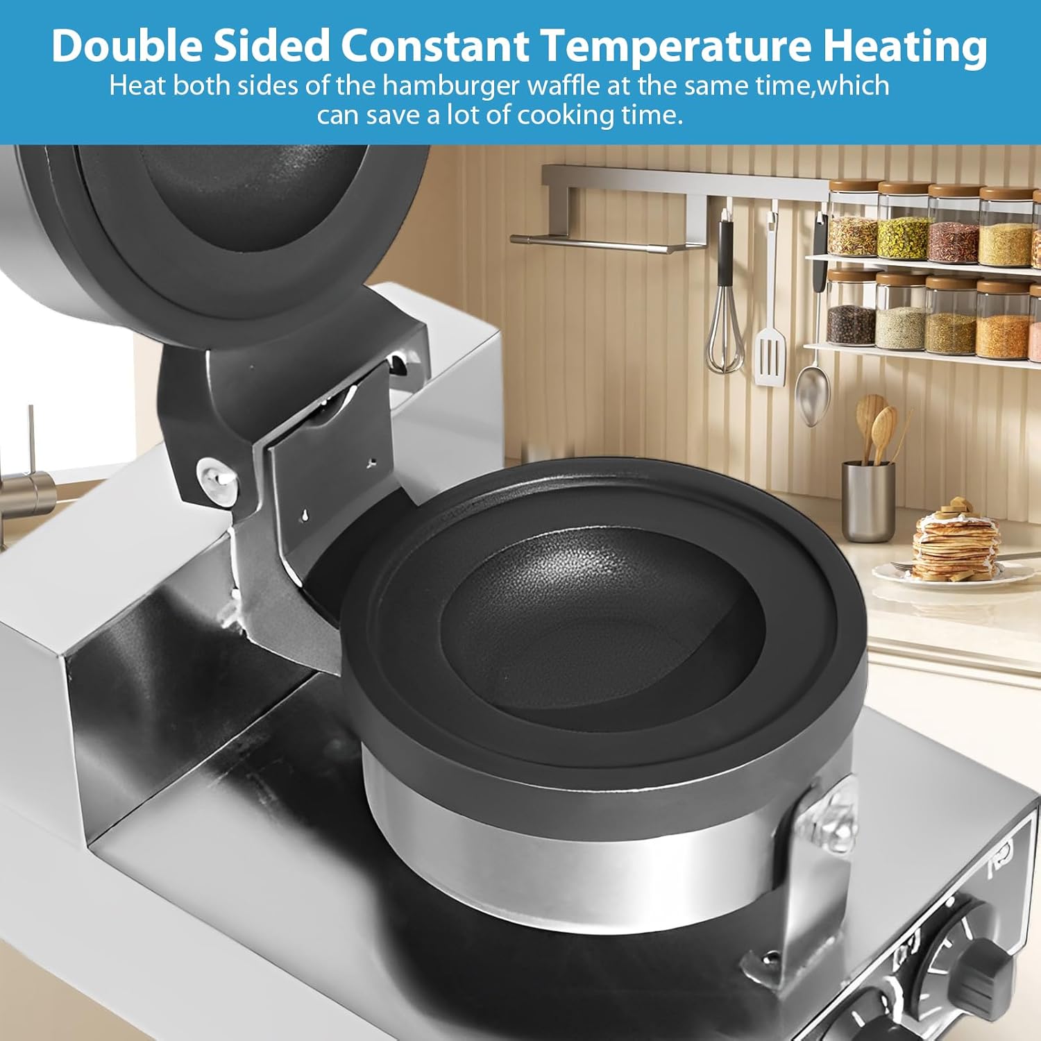 Machine à Burger - presse panini, 50-300°C, minuterie 5min, antiadhésif