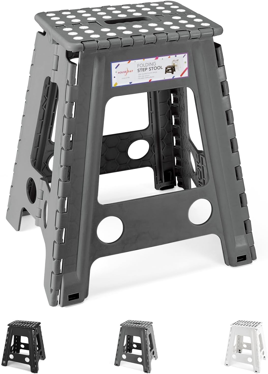 HOUSE DAY - marchepied pliable 43,2cm - plastique robuste, léger, portable