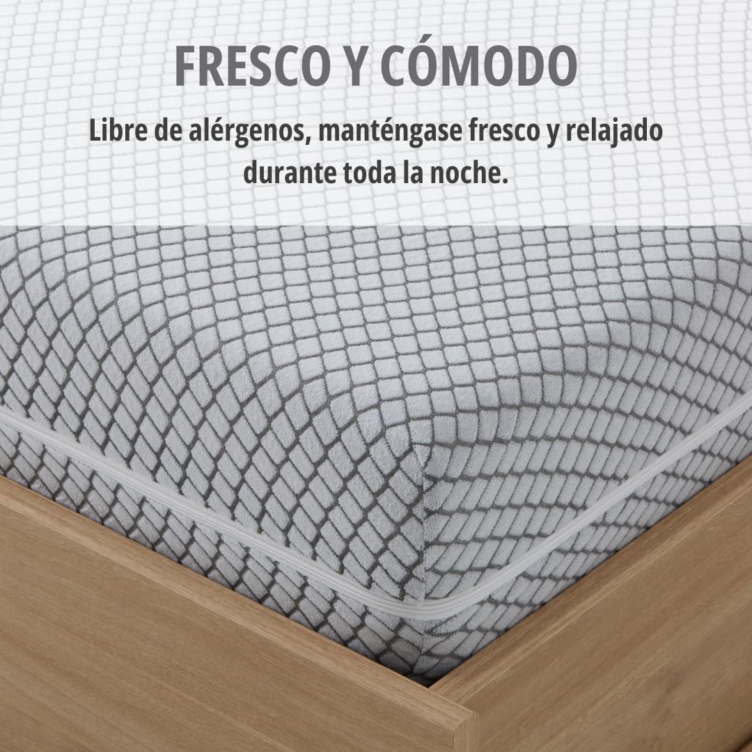 Degrees Home - Teide - Housse matelas 140 cm - anti-acariens, douce, élastique, lavable