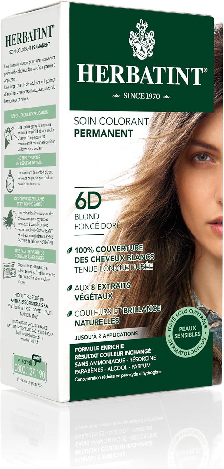 Herbatint - Soin Colorant Permanent - 150ml - sans ammoniaque, 100% couverture cheveux blancs, testé dermatologiquement