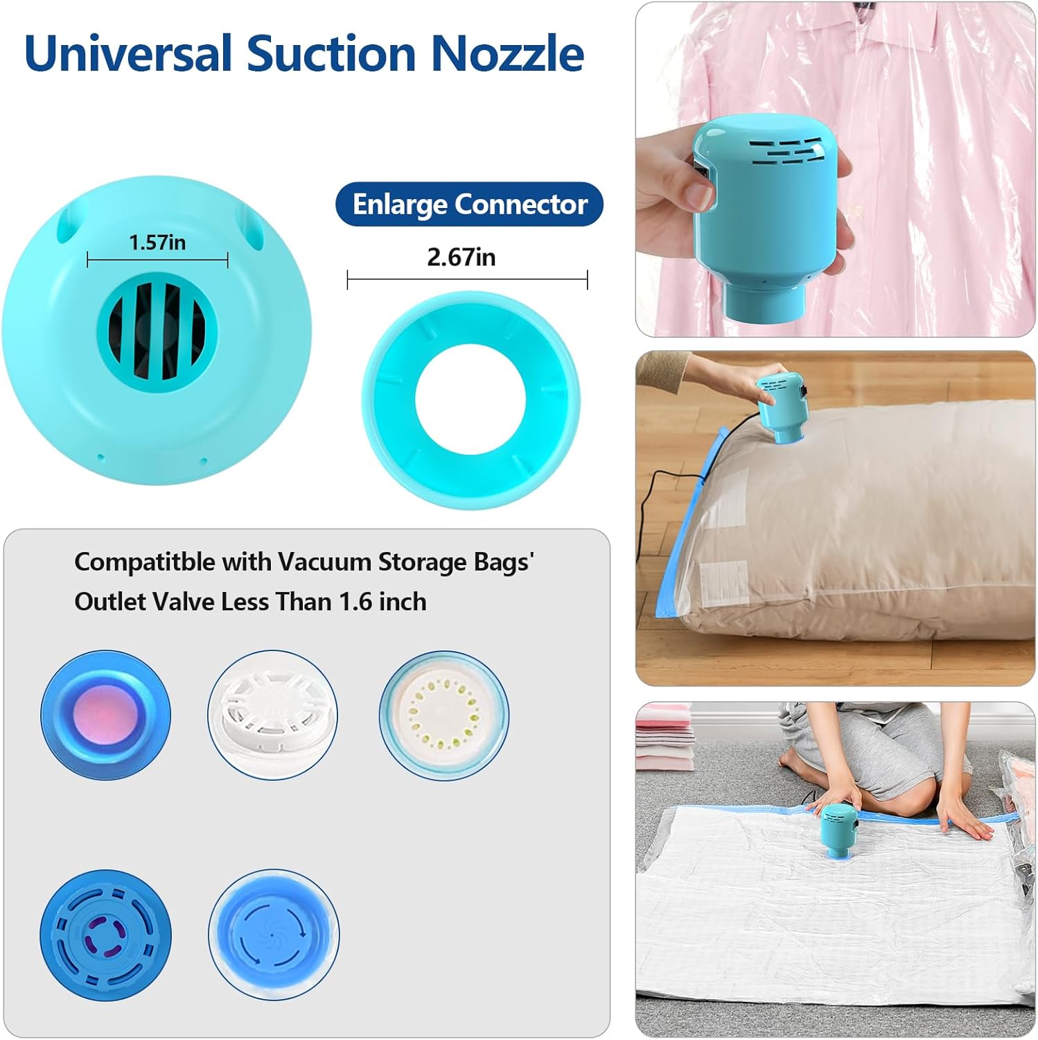 Pompe à air électrique - 55W, 220V - portable - compression vêtements