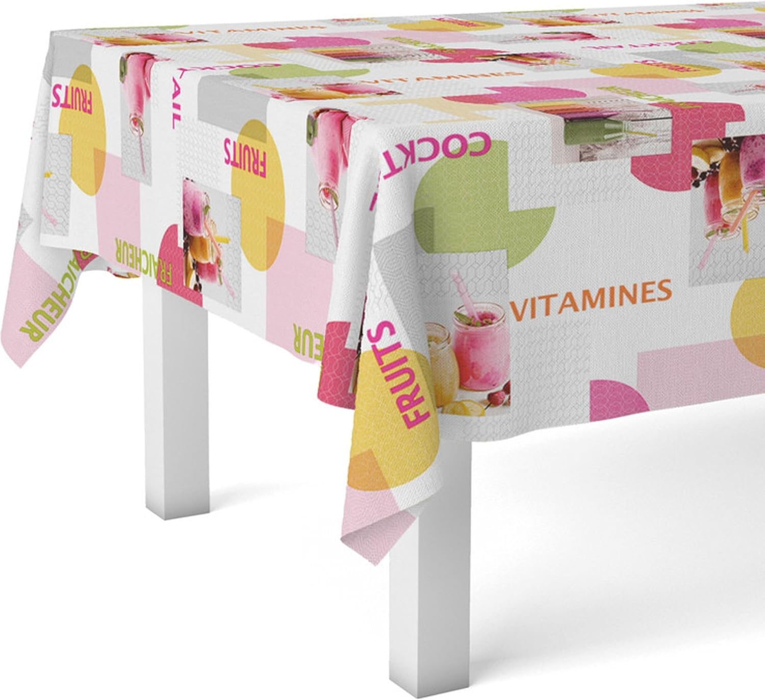 Nappe en toile cirée - rectangulaire 300x140 cm - anti-taches, imperméable, facile d'entretien