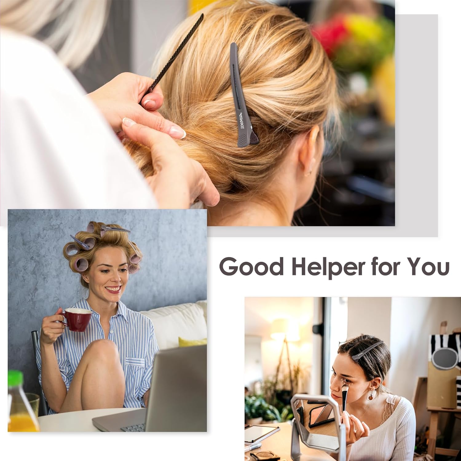 AIMIKE - Pinces à cheveux lot de 6 - antidérapantes sans trace - idéales coiffure femme
